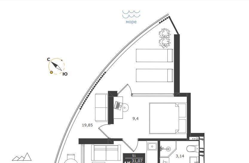 квартира г Алушта с Виноградное ул Сусловой 3 фото 1