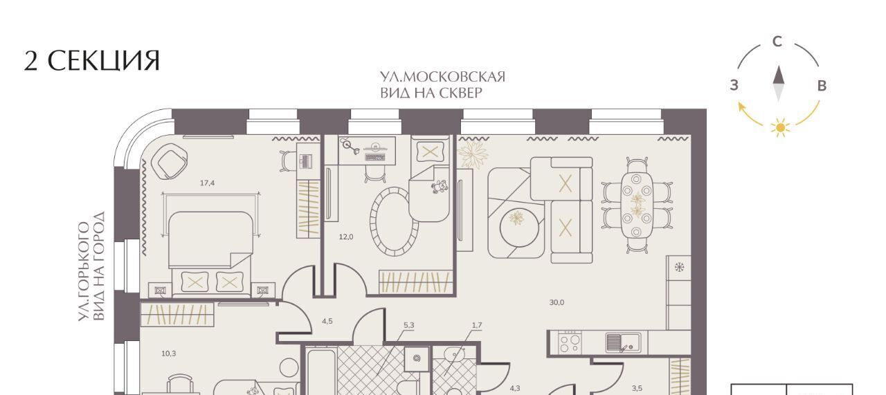 квартира г Киров р-н Ленинский микрорайон завода Маяк фото 1