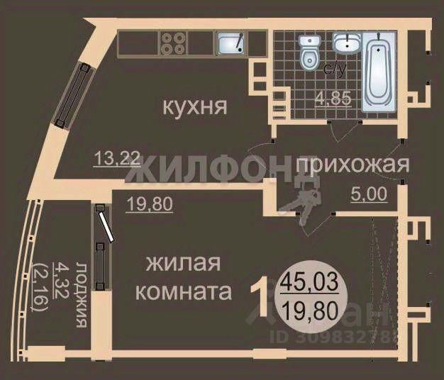 квартира г Новосибирск мкр Закаменский р-н Октябрьский 11 фото 6