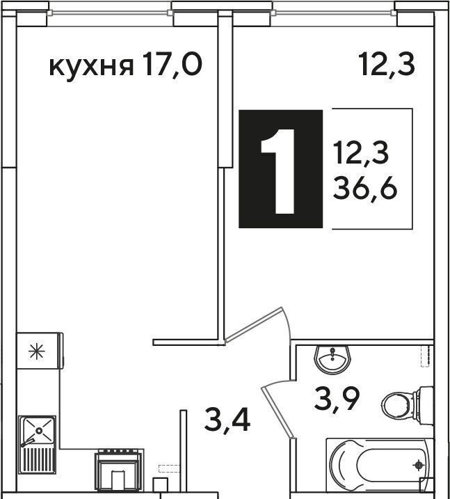 квартира г Краснодар р-н Прикубанский ул Западный Обход 37 ЖК «Самолет» фото 2