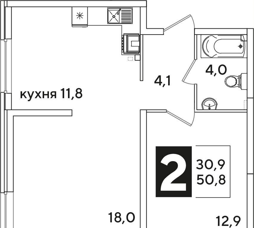 квартира г Краснодар р-н Прикубанский ул Западный Обход 37 ЖК «Самолет» фото 2