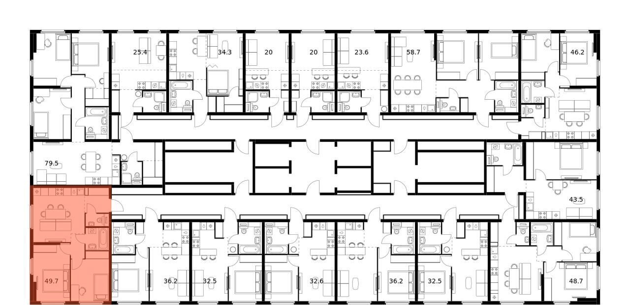 квартира г Мытищи ул Юбилейная ЖК Ярославский корп. 16, Медведково фото 2