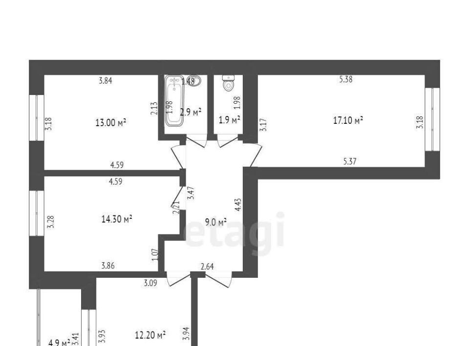 квартира г Стерлитамак ул Волочаевская 22б фото 16