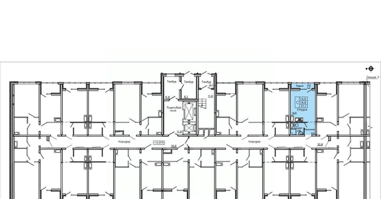 квартира г Воронеж р-н Железнодорожный микрорайон «Боровое» Боровое фото 2