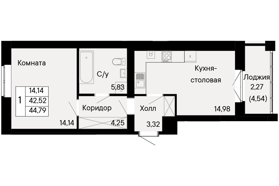 квартира г Ростов-на-Дону р-н Октябрьский пер Бориславский 47 Ростов-на-Дону городской округ фото 1