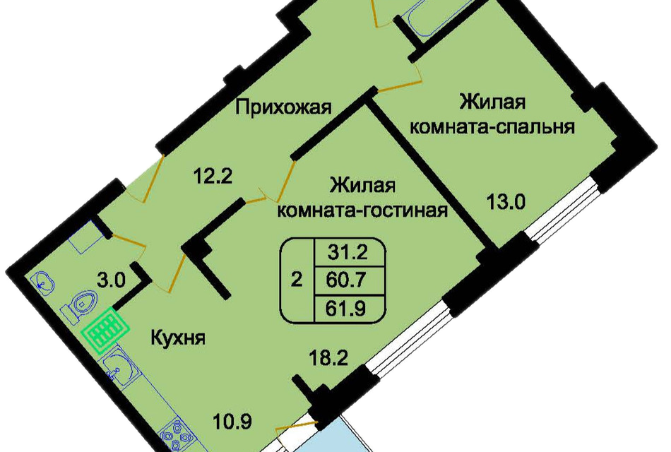 квартира р-н Псковский д Портянниково Микрорайон Околица фото 1