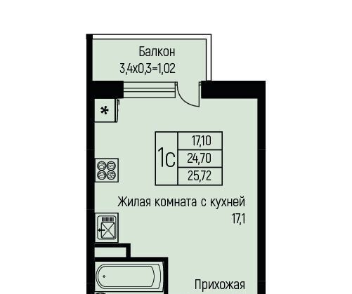 квартира г Краснодар п свх Прогресс п Березовый р-н Прикубанский ЖК Прогресс муниципальное образование фото 1