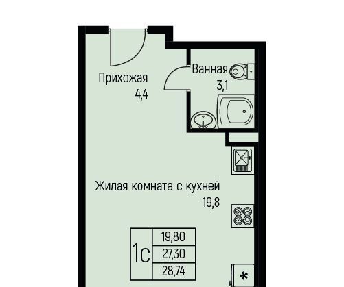 квартира г Краснодар п свх Прогресс п Березовый р-н Прикубанский ЖК Прогресс муниципальное образование фото 1
