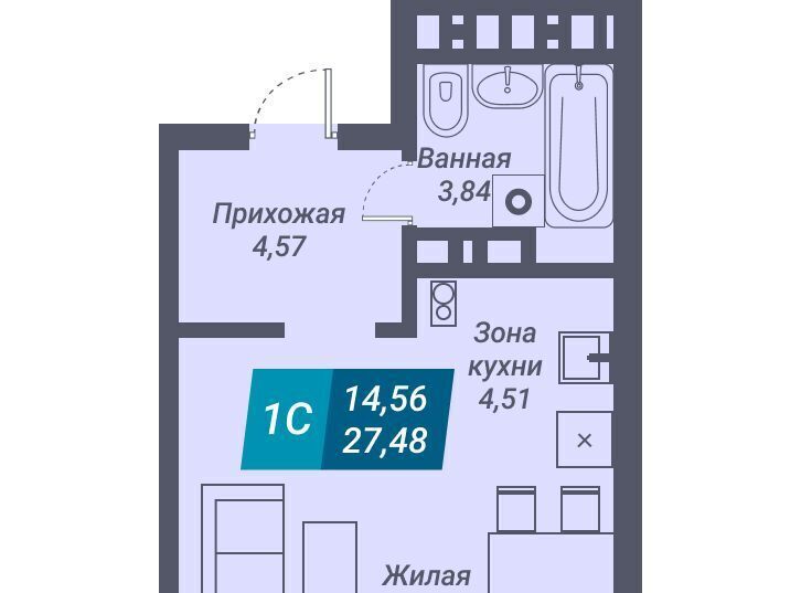 квартира г Новосибирск р-н Дзержинский Берёзовая роща ул Королева 19 ЖК «Звезда» фото 1