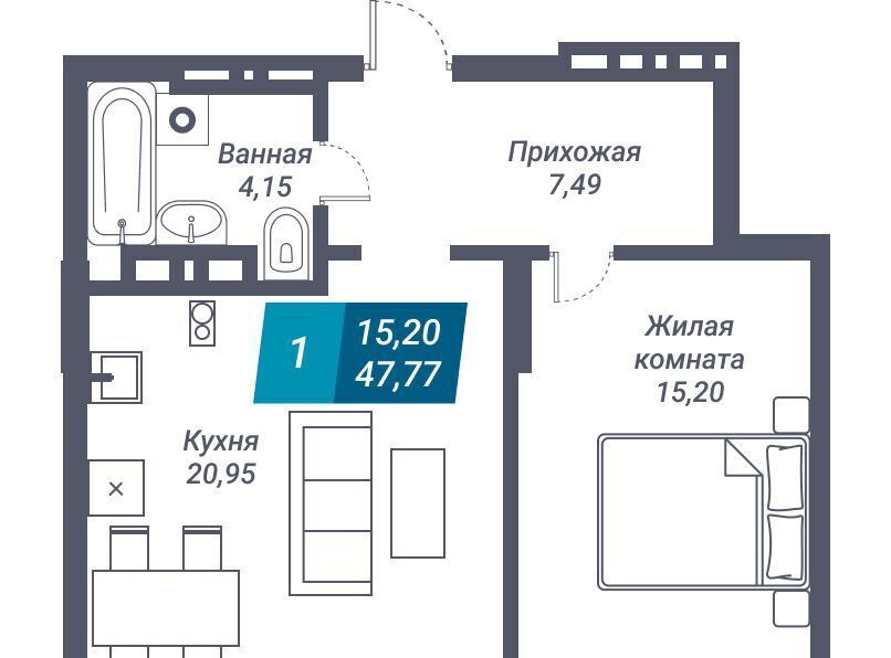 квартира г Новосибирск Берёзовая роща ул Королева 19 фото 1