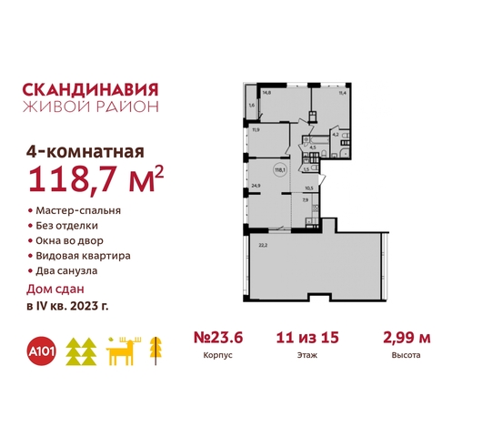 п Сосенское пр-кт Куприна 1 жилой район «Скандинавия» Сосенское, корп. 2, Бутово фото