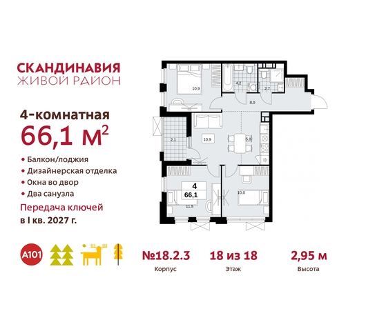 жилой район «Скандинавия» Сосенское, жилой комплекс Скандинавия, 18. 2.3, Бутово фото