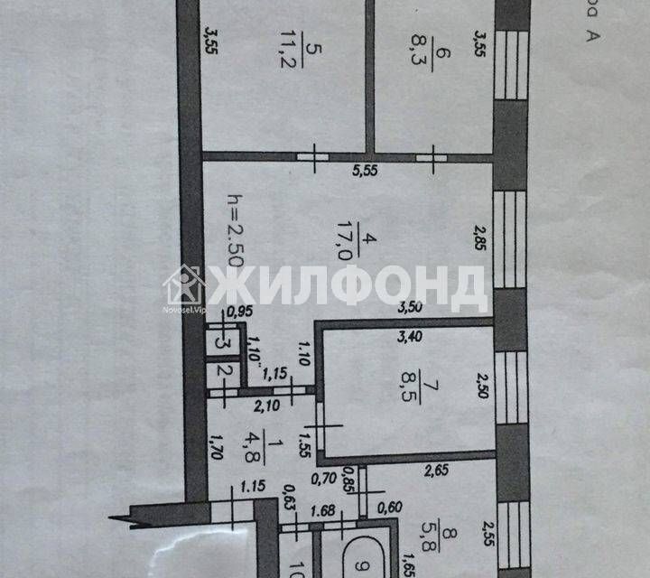 квартира г Ленинск-Кузнецкий ул Гагарина 8 Кемеровская область — Кузбасс, Ленинск-Кузнецкий городской округ фото 3