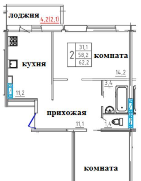 квартира г Смоленск р-н Промышленный ул Киевская 2-я фото 1