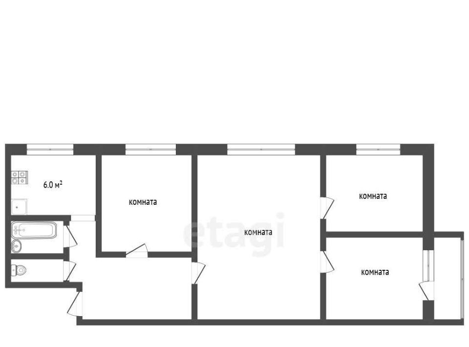 квартира г Ярославль р-н Дзержинский ул Блюхера 66к/2 фото 1