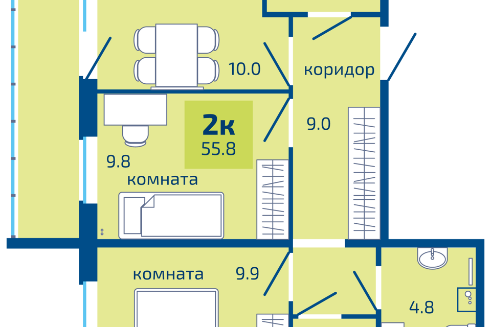 квартира г Пермь р-н Мотовилихинский ул Целинная 59/1 Пермь городской округ фото 1