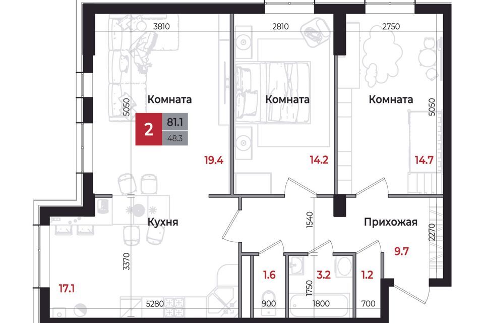 квартира г Невинномысск городской округ Невинномысск, Строящееся здание фото 1