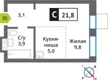 квартира городской округ Красногорск д Аристово ул Центральная 6 фото 1