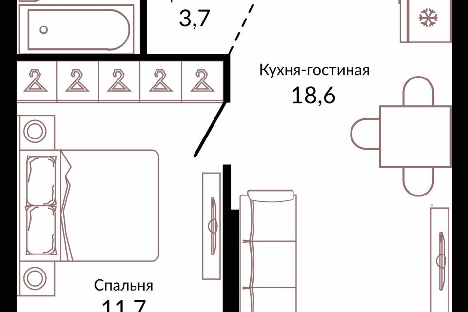 квартира г Краснодар р-н Прикубанский Краснодар городской округ, Жилой комплекс Отражение фото 1