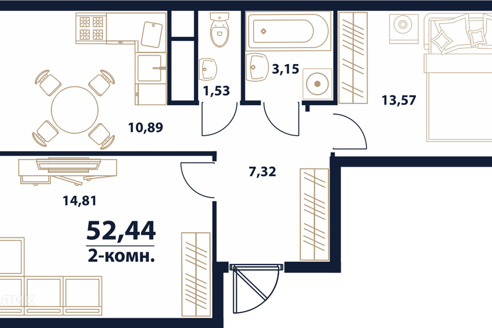 квартира г Ульяновск пр-кт Генерала Тюленева 5 городской округ Ульяновск фото 1