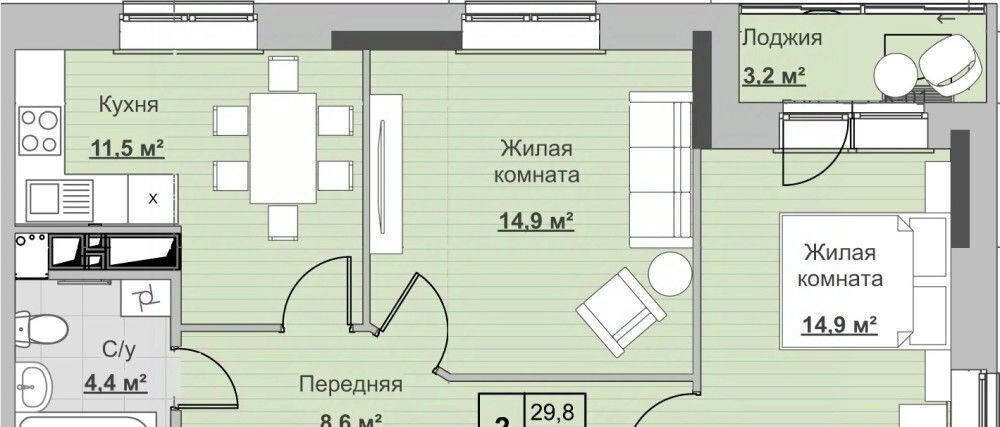 квартира г Ижевск р-н Первомайский Ипподромный ул Ухтомского ЖК Новый Сосновый фото 1