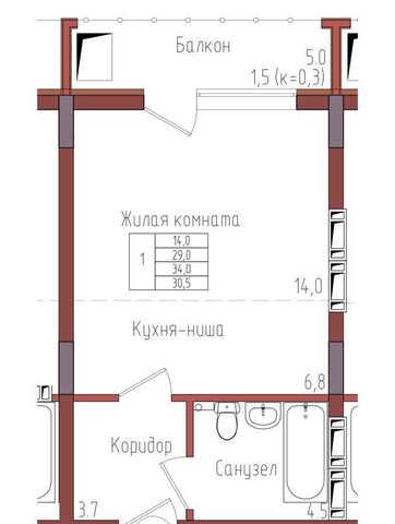 р-н Центральный ул Дубовая аллея 2 ЖК «Теодор Кроне» корп. 1, д. 3А фото