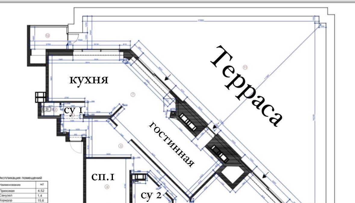 квартира г Санкт-Петербург метро Новочеркасская наб Свердловская 58 округ Большая Охта фото 15