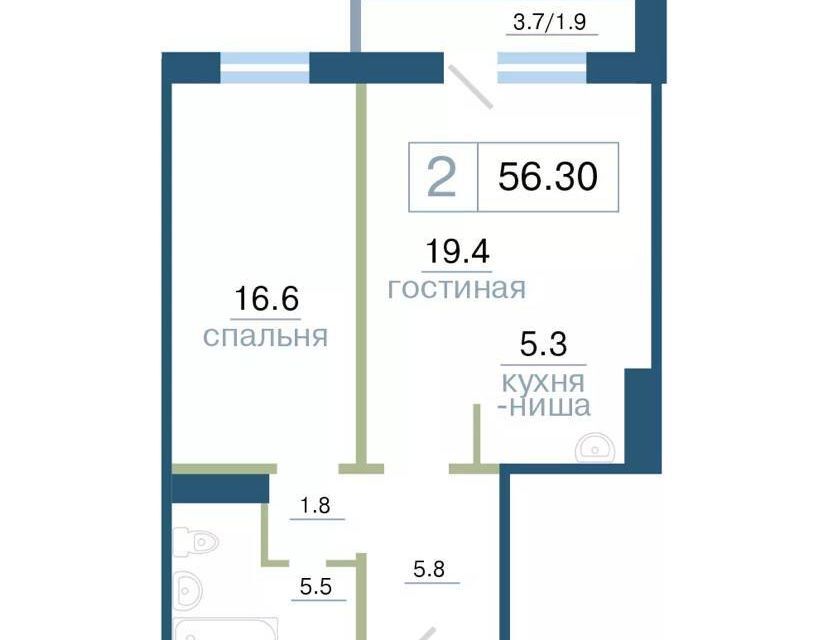 квартира г Красноярск р-н Железнодорожный ул Дубровинского 110г Красноярск городской округ фото 1