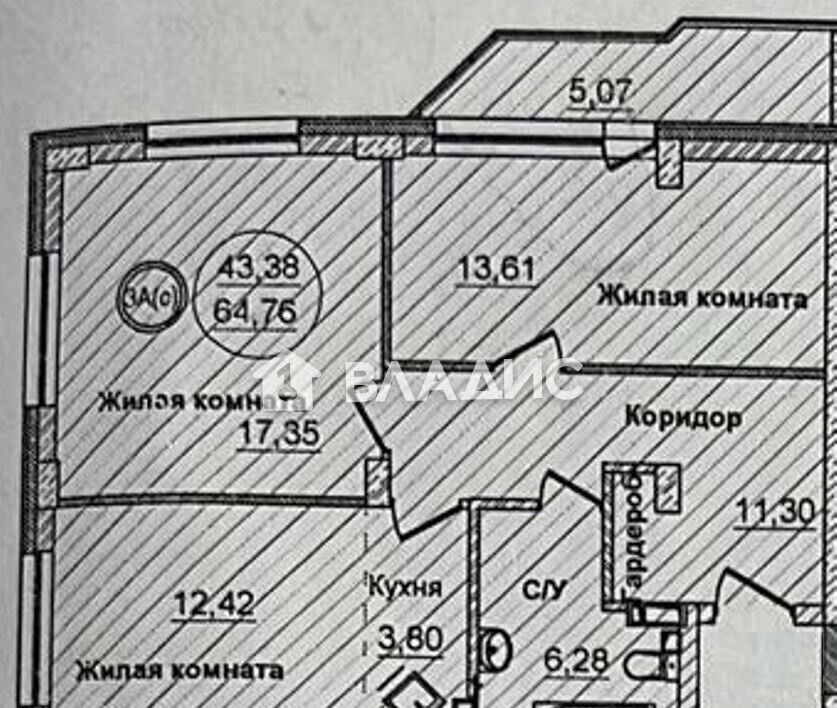 квартира г Новосибирск Золотая Нива ул Коминтерна 122 фото 36