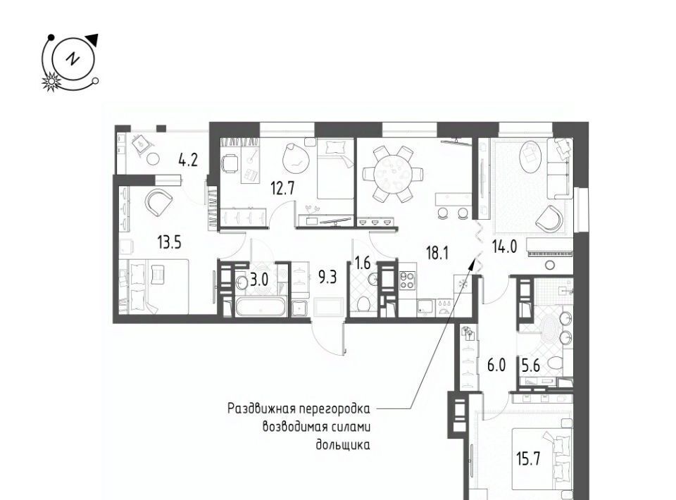 квартира г Омск р-н Кировский микрорайон Зелёная Река 7 фото 1