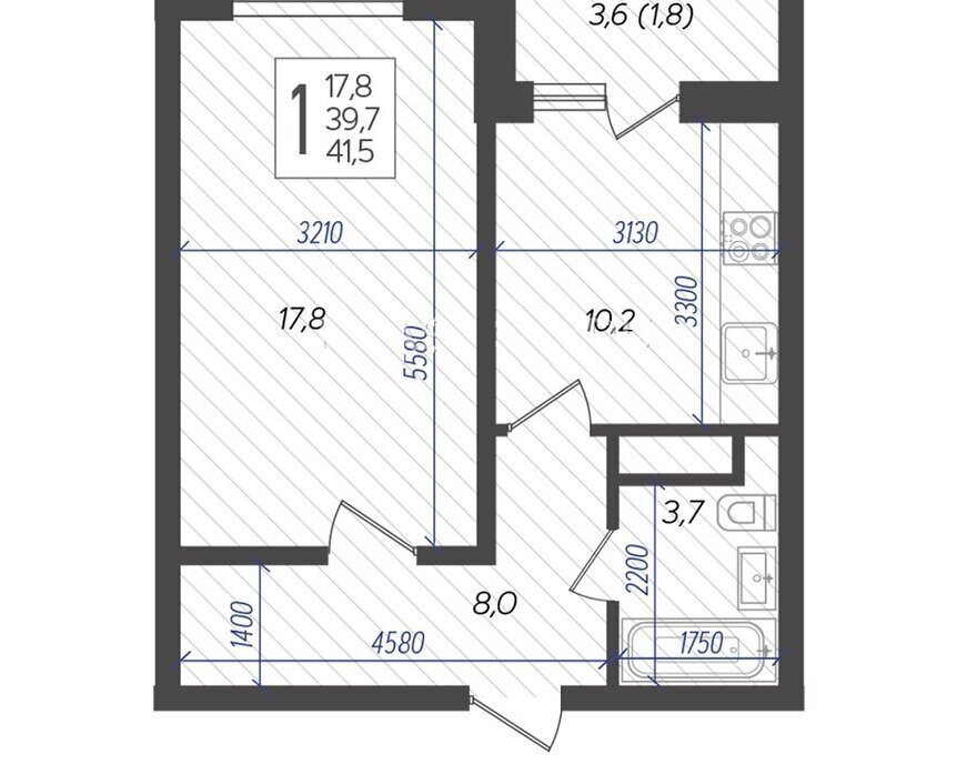 квартира г Краснодар р-н Карасунский ул им. Валерия Гассия 4/7к 2 фото 1