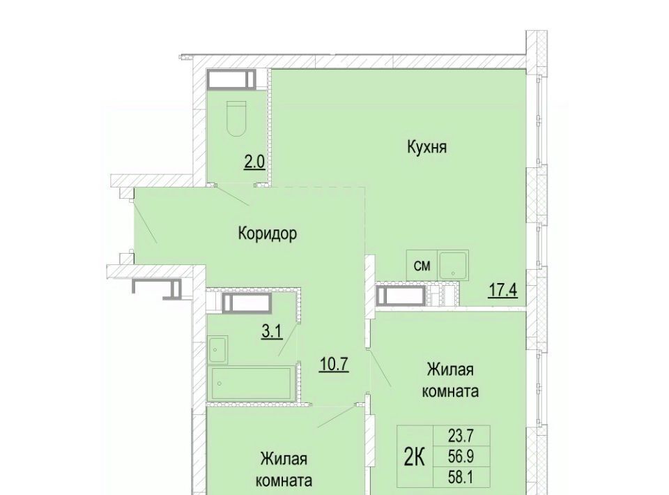 квартира г Нижний Новгород Горьковская Новая Кузнечиха жилой комплекс фото 1