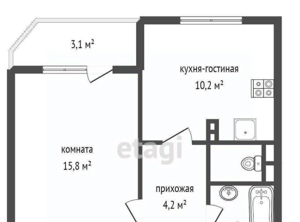 квартира г Екатеринбург Академический Геологическая ЖК «Березовая роща» ул. Анатолия Мехренцева, 9 фото 10