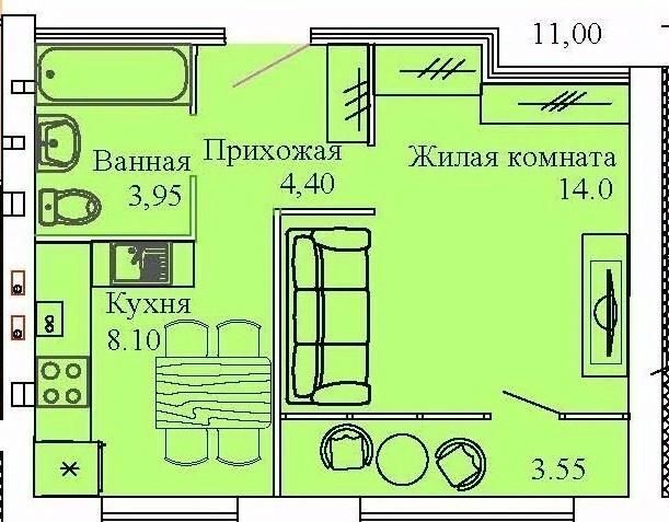 квартира р-н Ивановский г Кохма микрорайон «Просторный» фото 1
