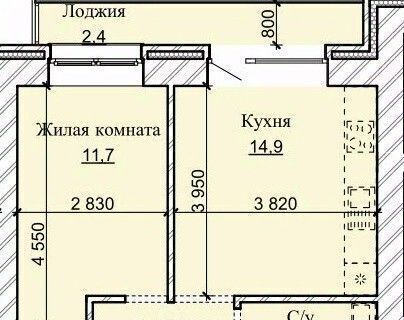 квартира г Барнаул рп Южный ул Герцена 17 фото 1