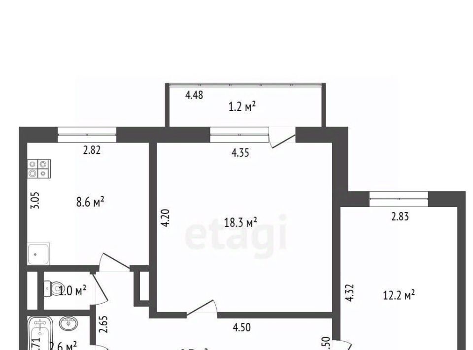 квартира г Чита р-н Ингодинский мкр 1-й 43 фото 12