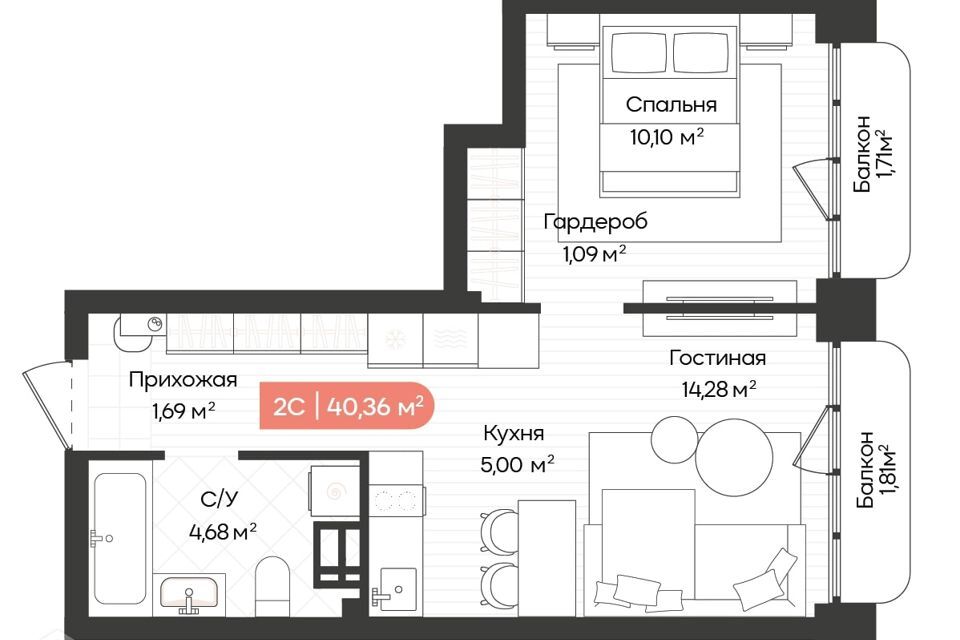 квартира г Новосибирск ул Ленинградская 340/1 Новосибирск городской округ фото 1