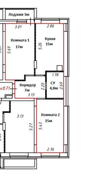 квартира р-н Ивановский г Кохма ул Ивановская 17б фото 7