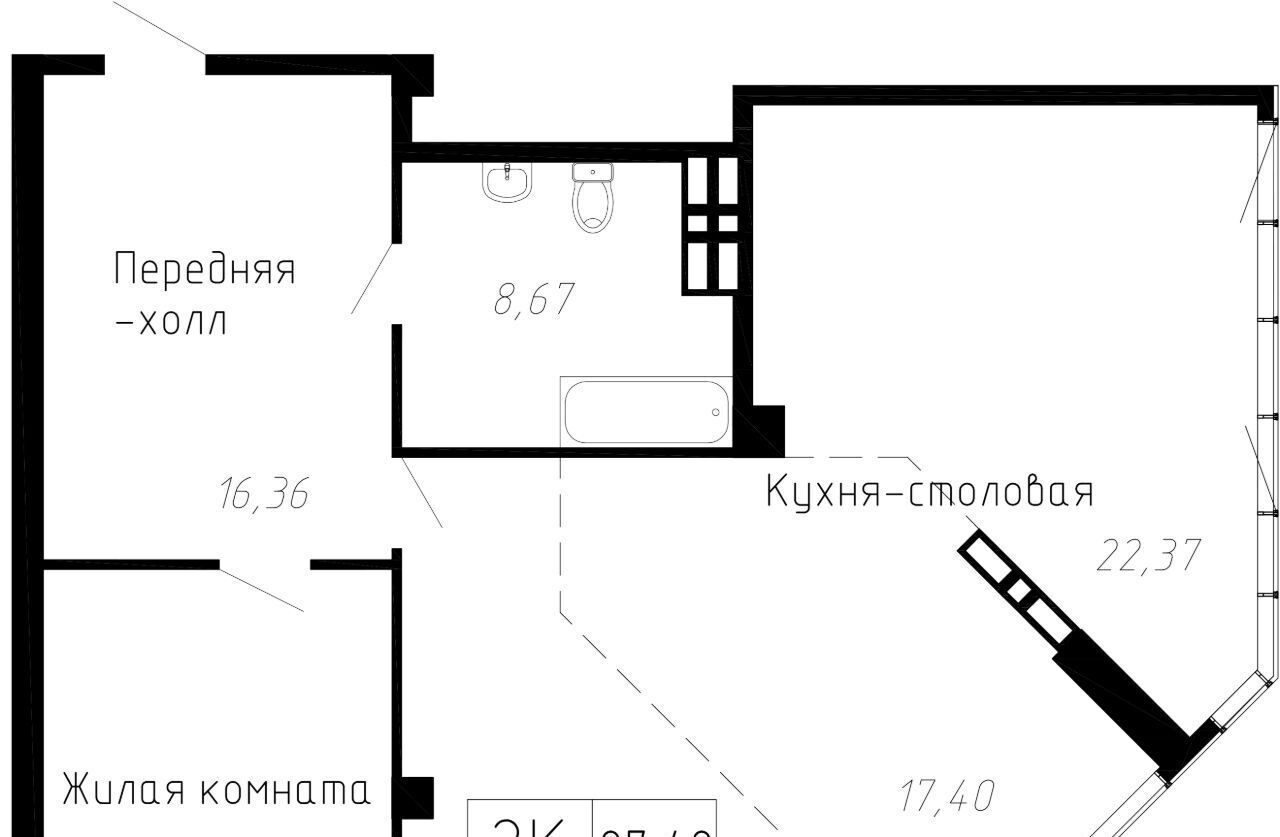 квартира г Владивосток р-н Советский Чайка ЖК «Чайка» фото 1