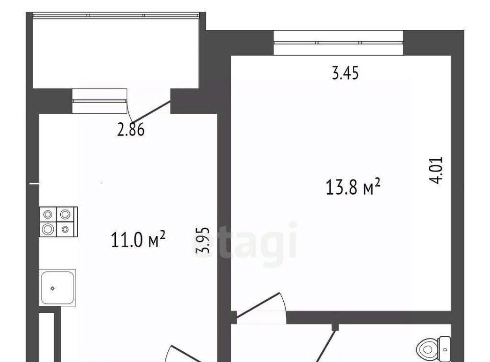 квартира г Омск р-н Центральный ул Н.М.Ядринцева 26 Центральный АО фото 25