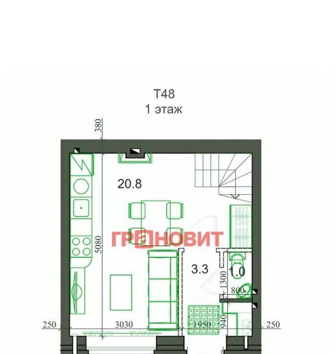 квартира р-н Новосибирский с Новолуговое мкр Березки 2 5-й кв-л, 25/1/3 фото 2