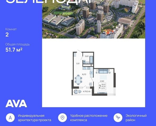 р-н Прикубанский ул Садовое кольцо 9 ЖК «Зеленодар» фото