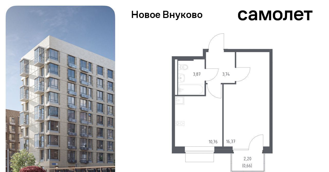 квартира г Москва метро Рассказовка ЖК «Новое Внуково» № 37 кв-л, к 24 фото 1