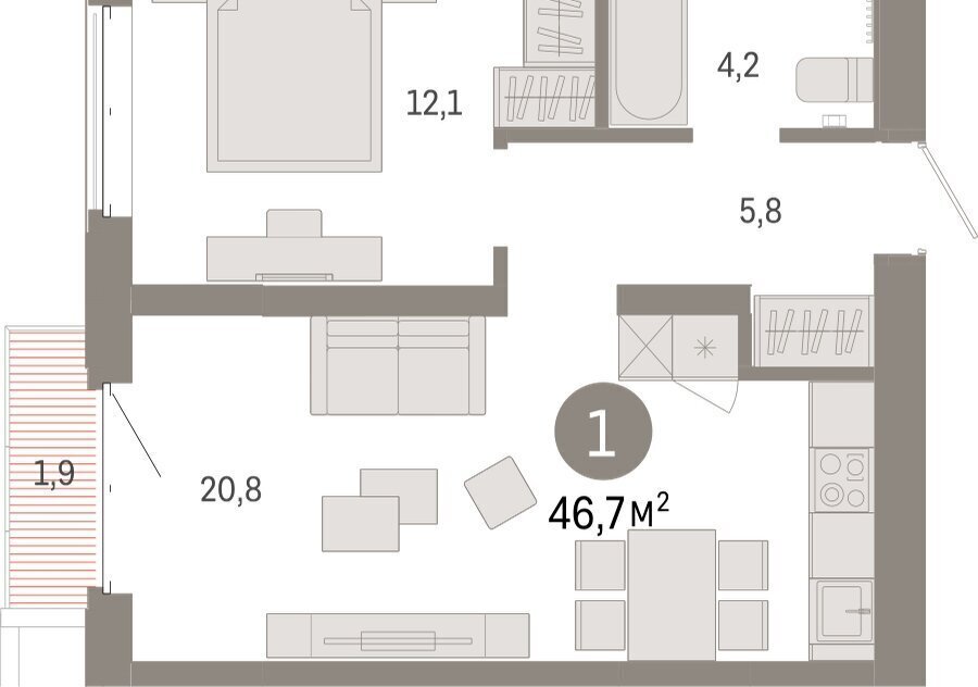 квартира г Тюмень жилой комплекс На Минской фото 2