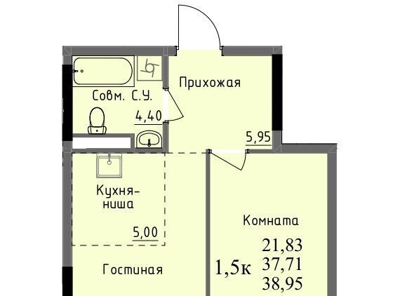 квартира г Ижевск р-н Первомайский проезд Ключевой 23а Поселок фото 1