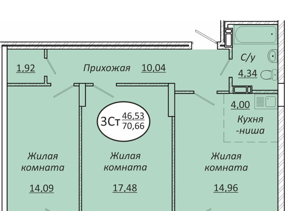 квартира г Новосибирск р-н Октябрьский Октябрьская фото 1