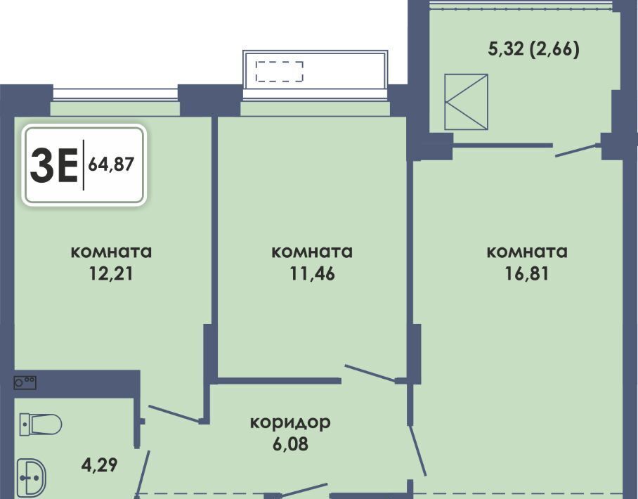 квартира г Пермь р-н Ленинский Камская Долина ЖК «Аксиома» фото 1