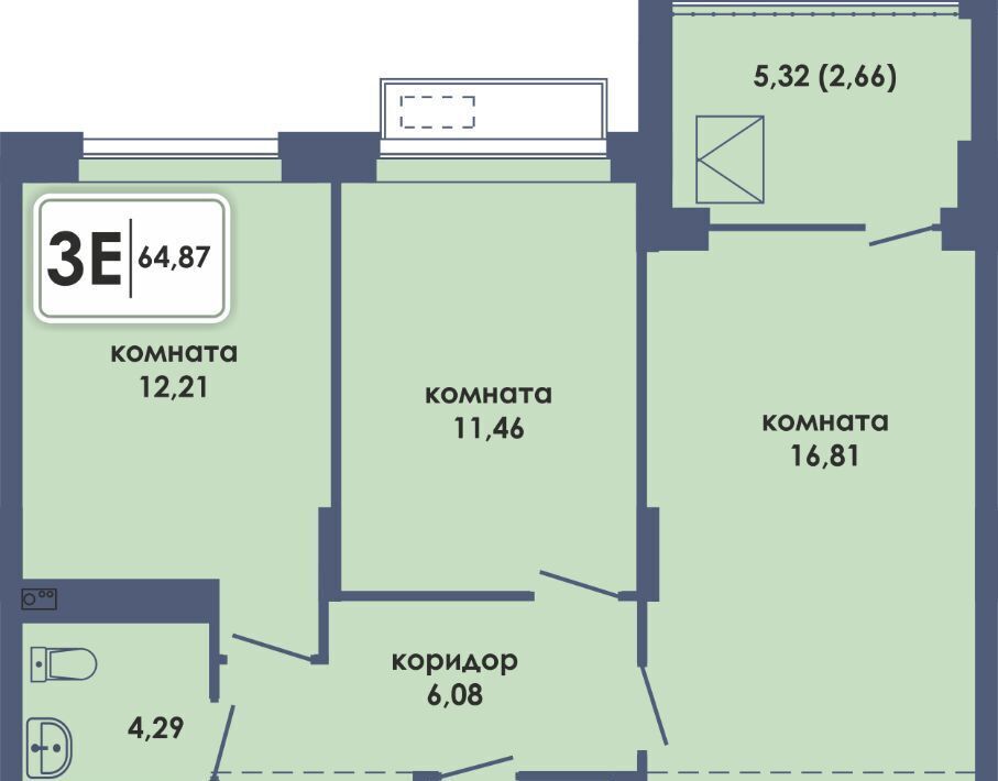 квартира г Пермь р-н Ленинский Камская Долина ЖК «Аксиома» фото 1