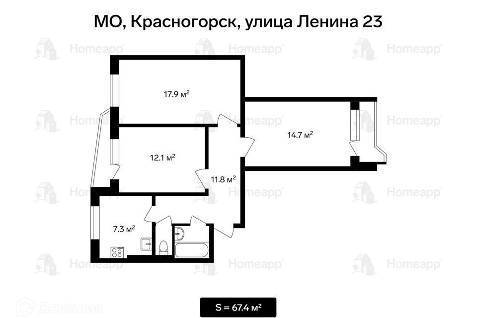 квартира г Красногорск ул Ленина 23 Красногорск городской округ фото 2