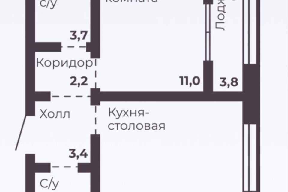 квартира г Челябинск р-н Тракторозаводский пр-кт Ленина 4д Челябинский городской округ фото 1